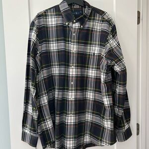 Ralph Lauren Navy and White Plaid Shirt